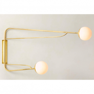 Ahva 拋光黃銅雙臂鉸接壁燈