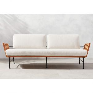 Seahaven 84 英寸柚木戶外沙發，配有 Lawson-Fenning 出品的 Perennials® 沙墊