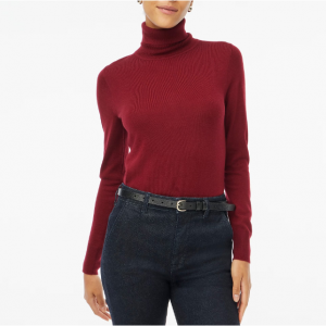J.Crew Machine-washable merino 女士高领毛衣