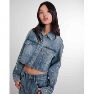 Maje Embroidered 牛仔夾克