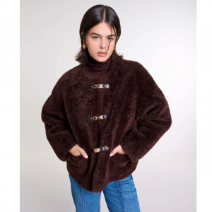 Maje 短款毛毛大衣