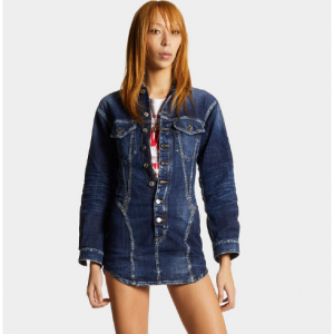 Dsquared2 - Dark Easy Wash Denim Bustier Dress for $1190