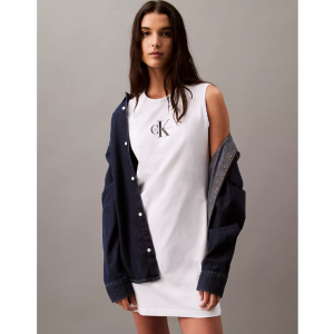 Calvin Klein Monogram Logo 女士T恤连衣裙