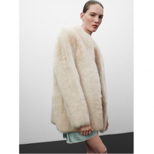 Mango 女士毛毛外套