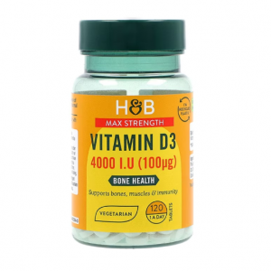 Holland & Barrett Vitamin D3 4000 I.U. 100ug 120 Tablets