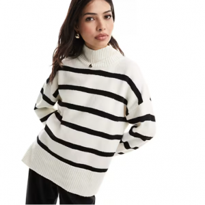 ASOS DESIGN longline 条纹毛衣