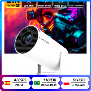 Magcubic 4K Wifi6 家庭影院投影仪 Android 11 260 ANSI Dual WIFI Allwinner H713 BT5.0 1280*720P