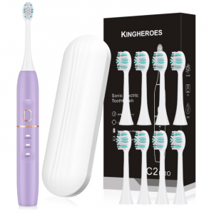 Electric Toothbrush Set, Comes with 8 Brush Heads & Travel Case @ Amazon