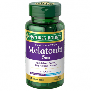 Nature's Bounty Melatonin 5mg Dual Spectrum, 60 Bi-Layer Tablets @ Amazon