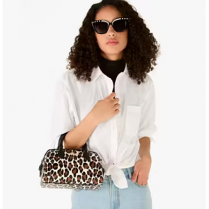 71% Off Madison Spotted Leopard Small Duffle Crossbody @ Kate Spade Outlet 