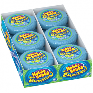 HUBBA BUBBA Sour Blue Raspberry Bubble Gum Tape, 2 oz (Pack of 12) @ Amazon