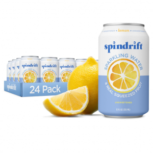 Spindrift 檸檬口味氣泡水 12oz 24罐 @ Amazon