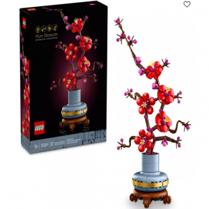 LEGO Icons Plum Blossom Flower Décor Display Set for Office Décor 10369 Building Set, 327 Pieces