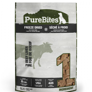 PureBites冻干牛肝狗零食, 16.6 oz.