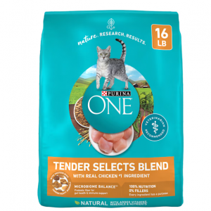 Purina ONE 纯鸡肉天然干猫粮, 16 lbs.