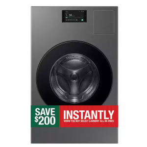 Samsung Bespoke 5.3 cu. ft. Ultra Capacity All-In-One Washer Dryer Combo @ HomeDepot