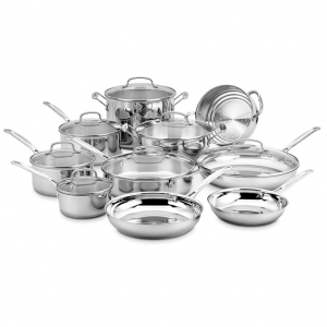 Cuisinart 77-17N 不锈钢锅具套装17件套 @ Amazon