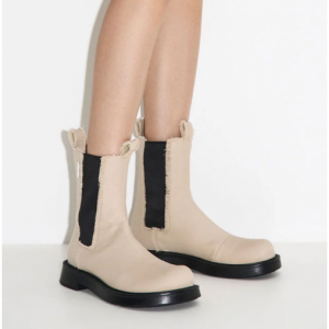 36% Off Bryn Denim Chelsea Boots - Beige @ Charles & Keith