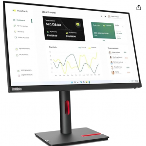 43% off Lenovo 23.8IN IPS 2560X1440 1000:1 THINKVISION P24H-30 HDMI DP USB BLK @Amazon