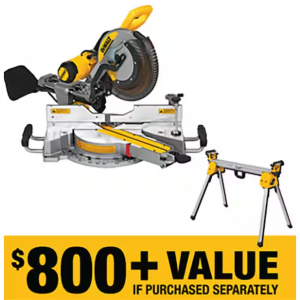 DEWALT 15 Amp Corded 12 in. Double Bevel Sliding Compound Miter Saw w/Blade Wrench @ HomeDepot