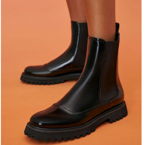 38% Off Ridged-Sole Chelsea Boots - Black @ Charles & Keith UK 