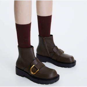 30% Off Gabine Loafer Ankle Boots - Dark Brown @ Charles & Keith CA