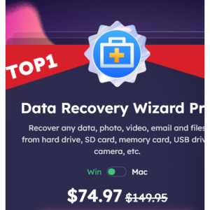 EaseUS Software - Data Recovery Wizard Pro电脑版或者Mac版本，5折