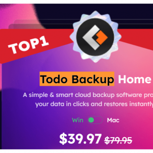 EaseUS Software - Todo Backup Home 家庭备份软件，5折