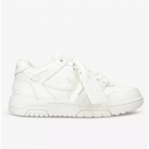 OFF-WHITE C/O VIRGIL ABLOH Out Of Office brand-embroidered leather low-top trainers @ Selfridges