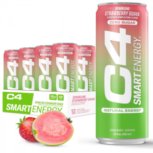 Cellucor C4 Smart Energy Drink - Strawberry Guava 12 Oz - 12 Pack @ Amazon