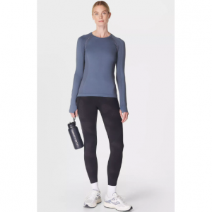 Sweaty Betty运动款无缝锻炼长袖上衣