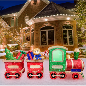 $30 off Berkley Jensen 81" Pre-lit Fabric Mesh Train Set with Two Carriages @BJ's