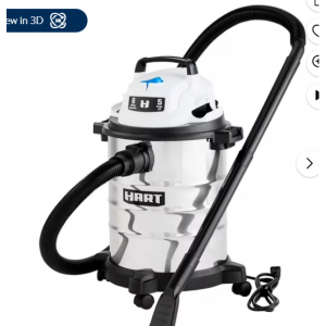 $46 off HART 6 Gallon 5 Peak HP Stainless Steel Wet/Dry Vacuum @Walmart