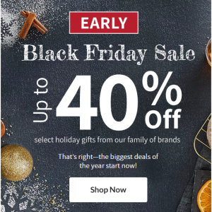 Early Black Friday Sale: Up to 40% Off Holiday Gifts @ Wolfermans