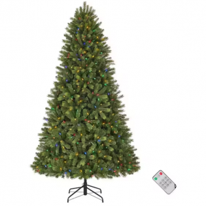 Home Accents Holiday 7.5 ft. Pre-Lit LED Barbour White Spruce Christmas Tree T9 @ HomeDepot