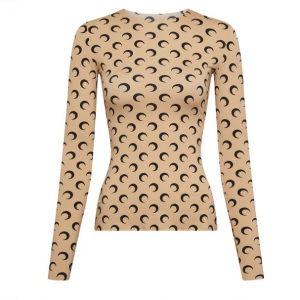 MARINE SERRE Second Skin Moon Regenerated All Over Moon top