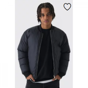 boohooMAN Black Friday Sale 60% OFF Everything, Heavy Padded Puffer Bomber Jacket $22 & More