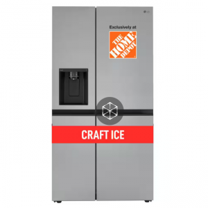 LG 27 cu. ft. Side by Side Smart Refrigerator w/ Craft Ice, External Ice and Water Dispenser