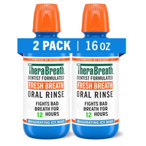 TheraBreath Fresh Breath, Icy Mint, 16oz (Pack of 2) @ Amazon