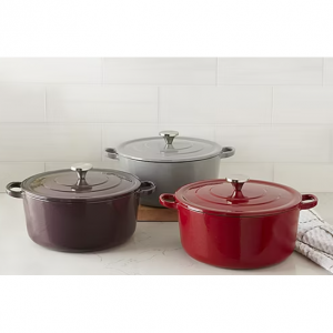 Cooks铸铁荷兰锅带盖子