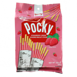 Glico Pocky, Strawberry Cream Covered Biscuit Sticks (9 Individual Bags), 3.81 oz @ Amazon