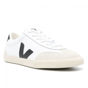 VEJA 白色 Volley 真皮运动鞋
