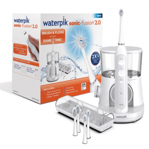 Waterpik Sonic-Fusion 2.0 Flossing Electric Toothbrush Set, 5 Brush Heads, White @ Walmart