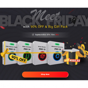 IObit Black Friday Sale 90% OFF + 3 FREE Gifts