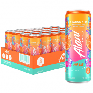 Alani Nu Orange Kiss Sugar Free, Low Calorie Energy Drinks | 200mg Caffeine | Pre Workout Performa