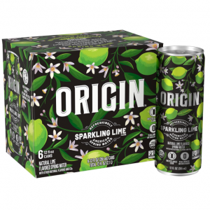 ORIGIN Organic & Non-GMO Lime Flavor Sparkling Water, 12 Fl Oz (6 Count) @ Amazon