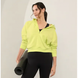 Athleta Easy Fleece 1/2 Zip Hoodie