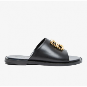 Givenchy 4G liquid black flat mules 穆勒鞋