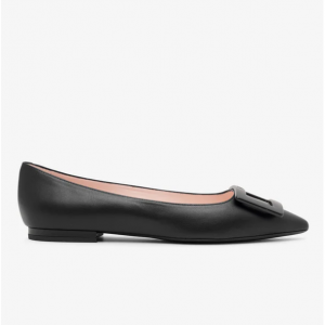 Roger Vivier Gommettine black leather ballerinas 單鞋