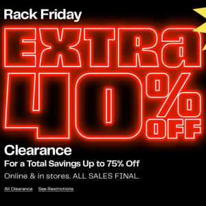 Nordstrom Rack Black Friday Sale - Up to 75% Off + Extra 40% Off Select Fashion Clearance 